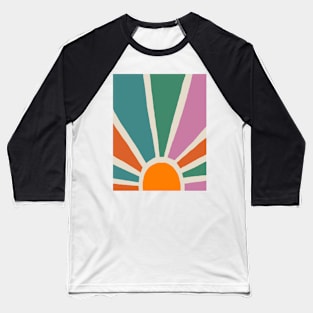 Abstract sunset 80s style Baseball T-Shirt